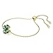 Swarovski Idyllia Bracelet, Gold-Tone Finished Clover Motif with Green Stones, Part of the Idyllia Collection
