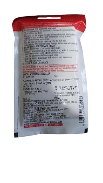 IFB Essentials Descal Appliance Descaler for Washing Machine | Removes Limescale | Improves Machine Performance | Appliance Cleaner view 2