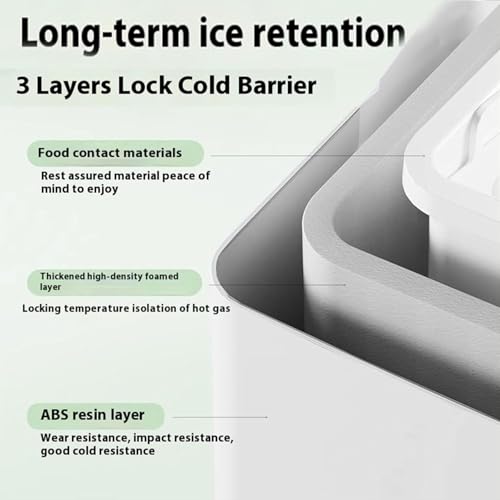 HYYKEJI Tragbare Eiswürfelbereiter, vollautomatische Eiswürfelmaschine, mit Selbstreinigung, 9 Eiswürfel in 6 Minuten, 2 Eisgrößen, für Haus/Wohnwagen/Büro/Bar