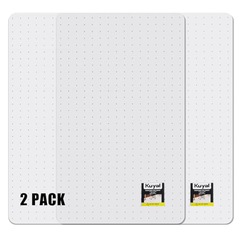 Image of Kuyal Office Chair Mat for Carpet, Set of 2, Heavy Duty Computer Chair Mat | 40''x48'', Under Desk Protector Carpeted Clear Floors Mat, Easy Chair Movement,Ship Flat