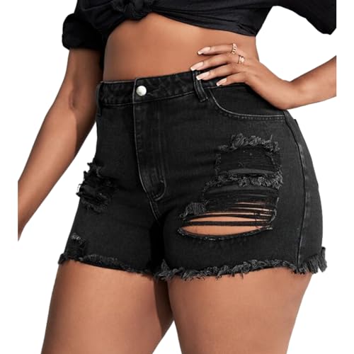 GAGELE Plus Size Denim Shorts Women High Waisted Stretch Summer Jean Shorts by GAGELE - Used condition - Image 3