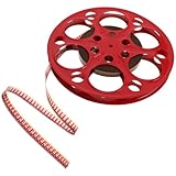 Veemoon Décoration Murale en Métal Forme Bobine de Film 16Mm Rouge Sculpture Vintage Cinéma Rétro pour Salon Bar et Événements Cinématographiques Accessoire Déco Thème Film