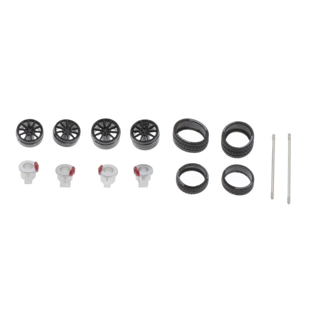Modified Wheel Hub 1/64 Car Rubber Tire for Tomica Hotwheels Black-image-46