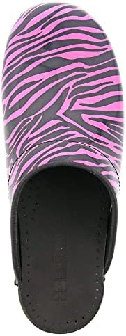 Bjork PU Open Back Leather Clogs (EU-37, Pink Zebra) | Image 6