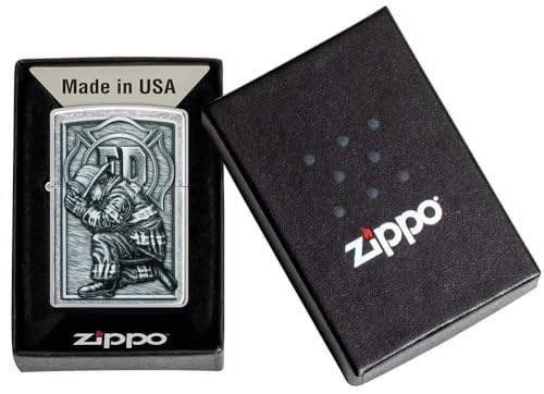 Encendedor Zippo Fire Fighter Personalizado Negro miniatura 4