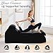 TCGBKAF Yoga Chaise Lounge Chair,Lounge Chair with Side Pockets,Waist Cushion,Headrest,Movable Footrest,Secure Snap Button,Yoga Chaise Chair (1, Black)