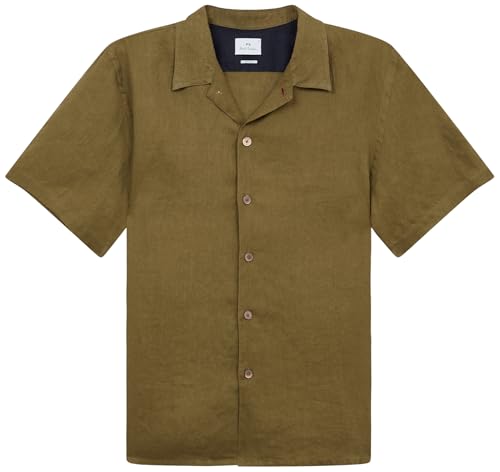 PS Paul Smith,Mens SS Casual FIT Shirt,Dark Green,S