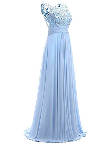 Beyonddress Avondjurk van chiffon, met parelborduurwerk, lange elegante bruiloftsjurk, kanten cocktailjurk - Image 3