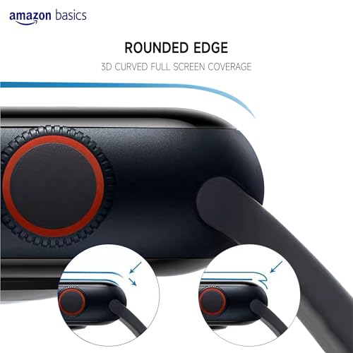 Image of amazon basics Pro Protection Screen Protector for Apple Watch 9 (45mm) with Self Aligning Applicator - (Pack of 1)