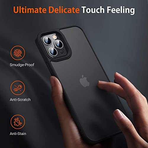 Image of Pikkme Back Cover | Defender Series | Shockproof | Full Camera & Drop Down Protection | Raised Edges | Super Soft-Touch | Bumper Case for iPhone 13 Pro (Black)