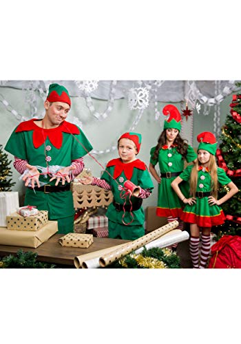 Child Holiday Elf Costume Dress And Hat Elf Costume For Girls Medium (8-10) #TOP6