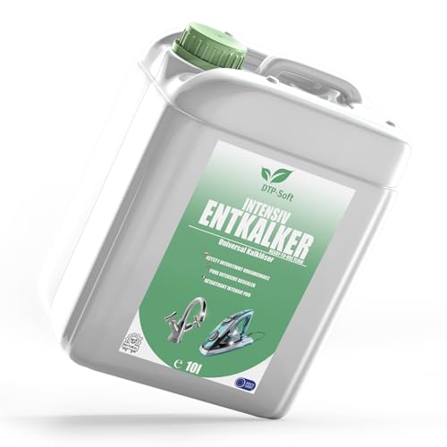 Descalcificador de 10 litros compatible con todos los descalcificadores convencionales | Descalcificador universal de 10 l | Uso universal para limpieza de aparatos en bidón de 10 litros