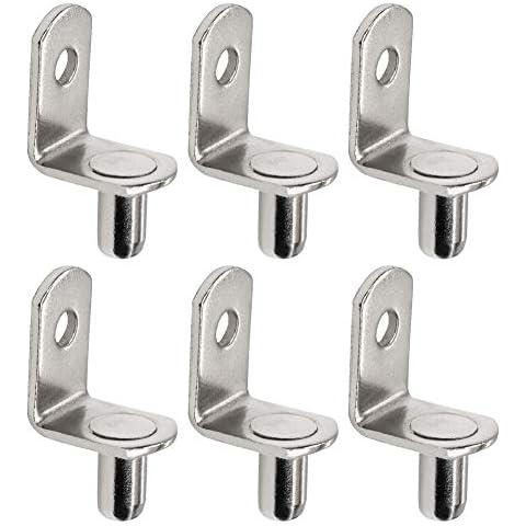 Shelf Pegs, 1/4" L Shaped Shelf Holders Pegs, with Rubber Sleeve, Shelf Pin Jig for Bathroom, Desk, Corner Shelf, Bookshelves, Storage Cabinet & Shelves Cover