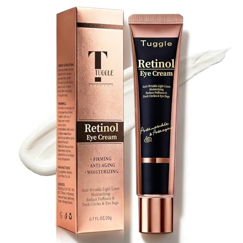 Retinol Under Eye Cream – Anti Aging Eye Cream for Puffiness and Bags Under Eyes & Wrinkles,...