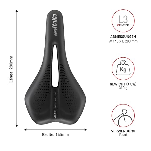Selle Italia A3 Gel Flow Fahrradsattel – Komfortabel und vielseitig