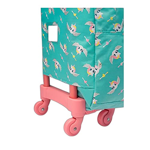 Mochila Escolar com Rodinha e Lancheira Unicórnio Love - Puket