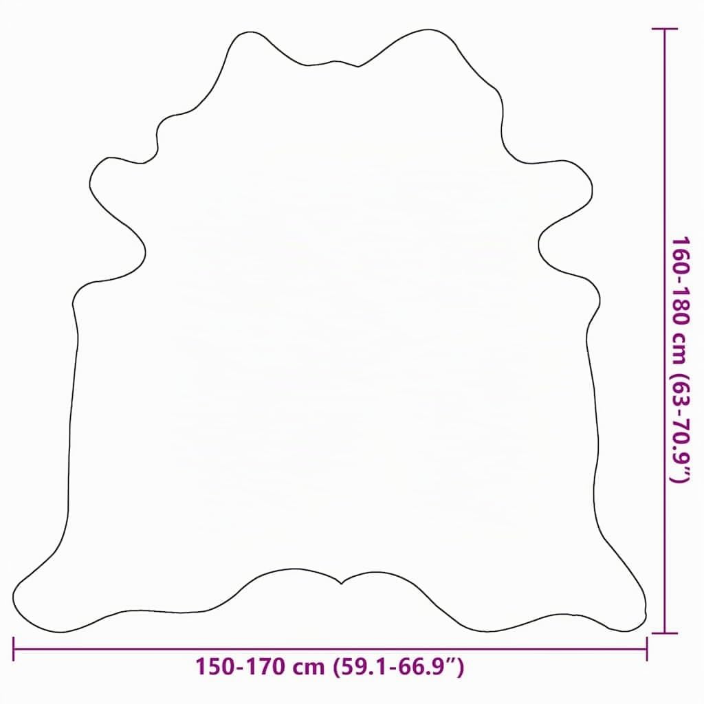 vidaXL Teppich Echtes Kuhfell Rinderfell Stierfell Echtfell Fell Fellteppich Bettvorleger Deko Wohnzimmerteppich Braun Weiß 150x170cm