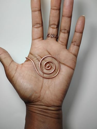 Spiral Copper Palm Ring/Cuff, Reiki Palm Ring, Set of 22