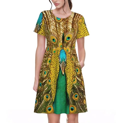 Robe d'été ample dissimulant les formes avec de grandes poches utiles