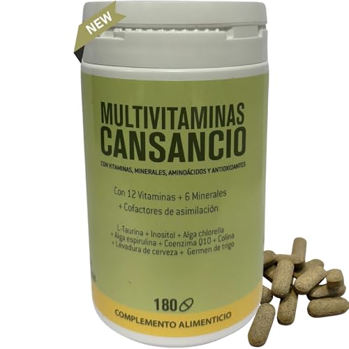 DIETÉTICA EUROPEA vitaminas para el cansancio - multivitaminas hombre mujer con vitaminas para ENERGIA A B C D E - complejo vitaminico completo - multivitaminico Hecho en España