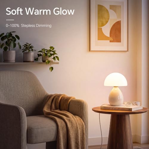 Image of Dawnwake Mushroom Lamp Table Lamp for Bedroom-Small Desk Table Lamps,Cream