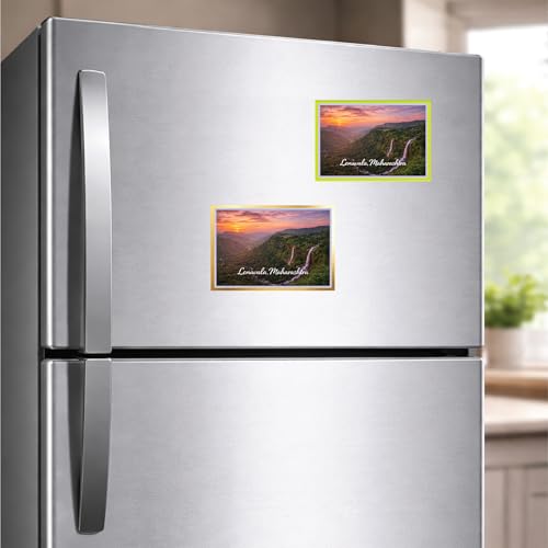 Image of Decorative Fridge Magnet with Glowing Border | Pack of 1 (Lonavala, Maharashtra, 4x3 inch - Golden Border)