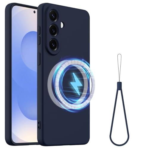 Coque silicone Samsung S26 bleue premium et protection magnétique