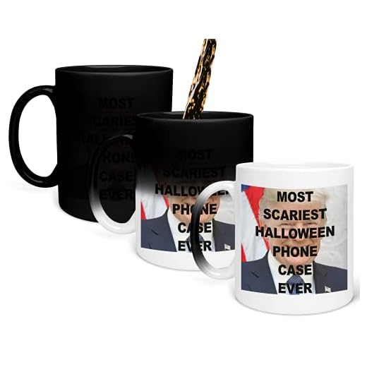 Halloween-mönster Donald Trump roligt citat skrämmande politik Amerika USA_001316 färgskiftande muggar magisk te kaffemugg – rolig kopp, för kontor och hemmabruk 325 ml