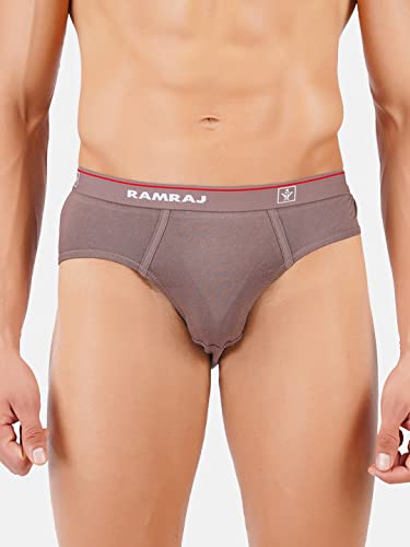Image of RAMRAJ COTTON Men Pack Of 4 Solid Cotton Briefs | Soft Stretch Outer Elastic Waistband | Comfortable Daily Innerwear