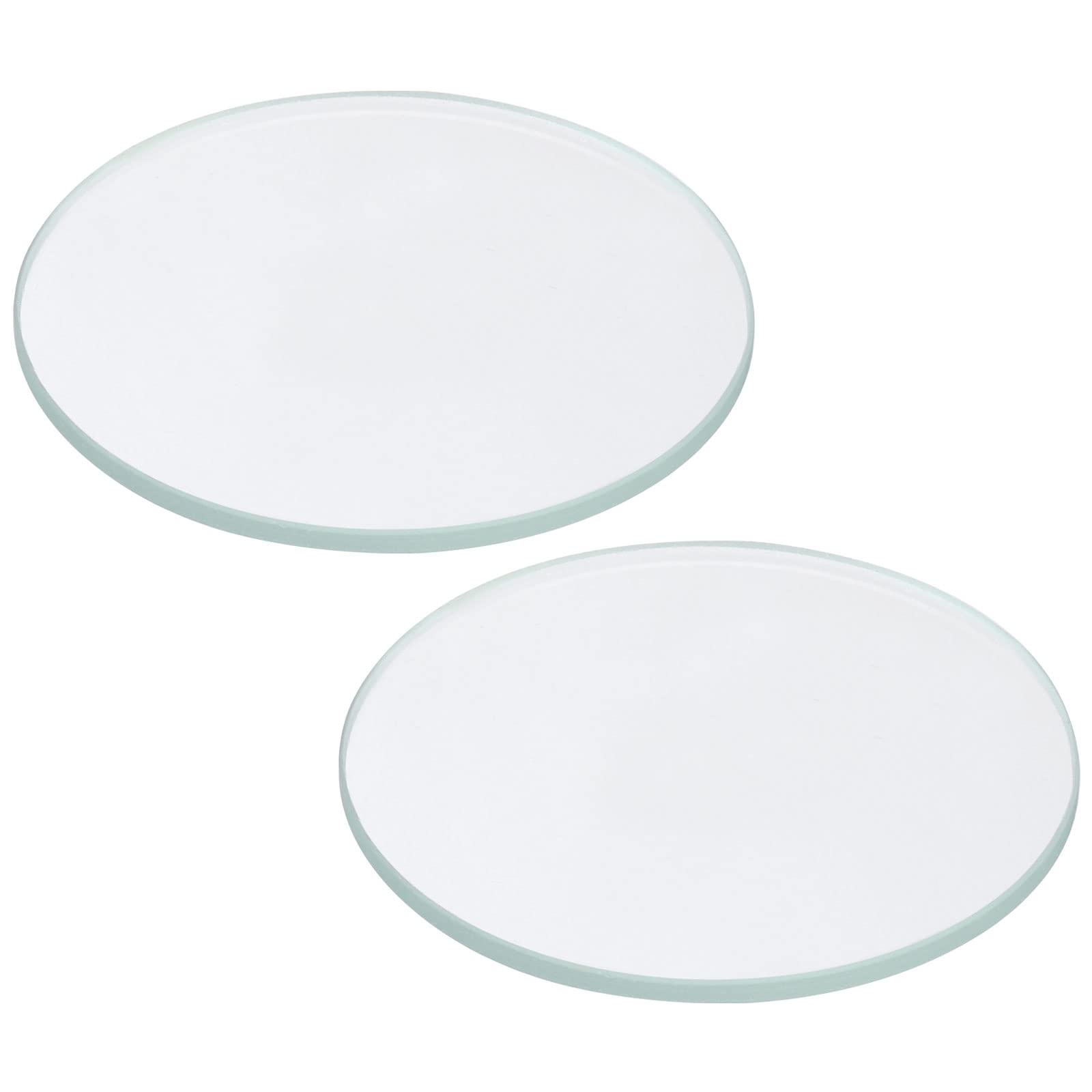 PATIKIL 1.65x0.08 Dia Torcia Vetro Obiettivo, 2pz Lucido Bordo per LED Luce Sorgente, Portatile Torcia Elettrica Sostituzione, Trasparente