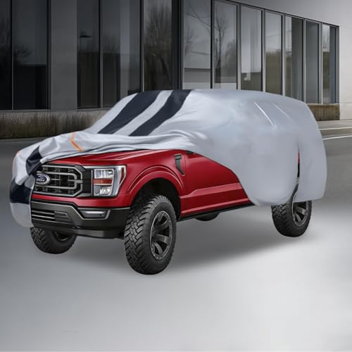 Truck Cover with Camper Shell Topper, Universal Fit Ford F-Series,Chevy Silverado,Dodge Ram,GMC Sierra and Toyota Tundra etc,Truck Cover Waterproof All Weather with Zipper(Length:228 to 242 inch) by Tozaroa - Image 6