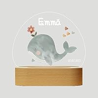 Veilleuse Personnalisée Pour Bébé – Cadeau De Naissance Original Fille Ou Garçon – Modèle Led-220