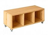 Lieferung inkl. 4 Rollen BioKinder 23453 Robin Rollregal Regal Holzregal aus Massivholz Erle 37 x 86 x 37 cm