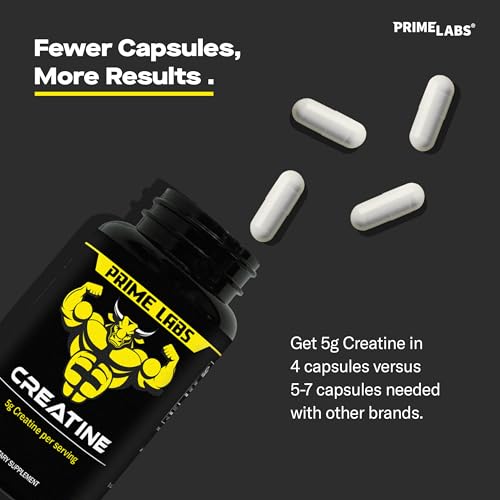 Prime Labs CREATINE-1 Pills - Creatine Monohydrate Capsules For Men & Women - 5G (5000Mg) Pure Creatine Per Serving - Muscle Growth thumb #2