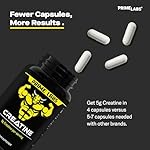 Prime Labs Creatine Monohydrate Capsules - 5g (5000mg) - Muscle Growth, Recovery, Brain Function - for Men & Women - 120 Count - Image 4