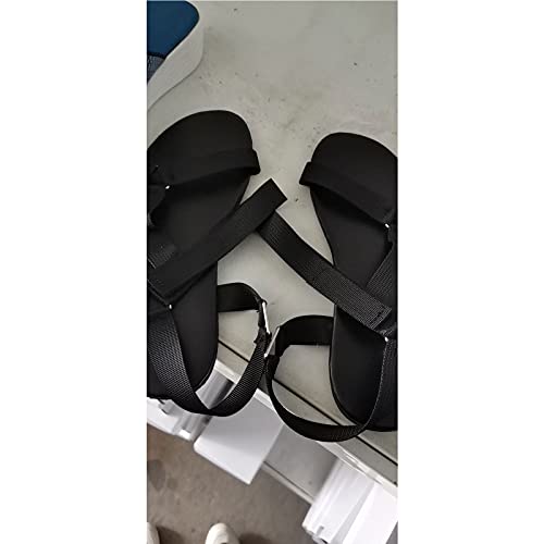 Womens Trekking Sandals, Summer Ladies Flat Bottom Comfortable Sandals, Outdoor Walking Shoes (Color : Black, Size : 7.5)3