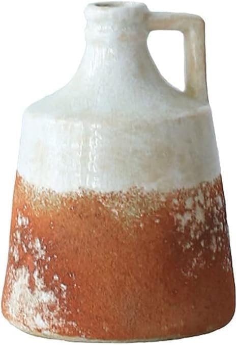 Grand vase en céramique artisanale rétro chic CLSDRZC pour composition florale d'art