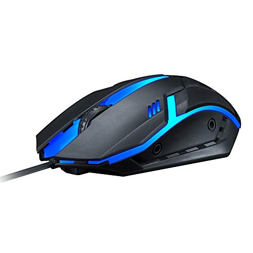 T-WOLF V1 Przewodowa Mysz do Gier, 3 Przyciski, 7 Kolorowych Podświetleń, 1200 DPI, z Obciążnikami, do Laptopa/Komputera