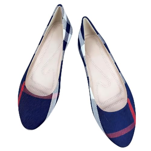 Image of Dear Time Women's Flats Pointed Toe Comfortable Dressy Multicolored Slip On Loafer Flats for Work