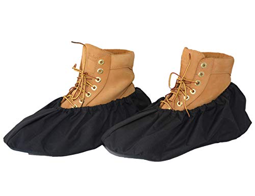 2 Pairs Non Slip Waterproof Reusable Shoe Covers For Contrators And Carpet Floor Protection, Machine Washable. Large #TOP1