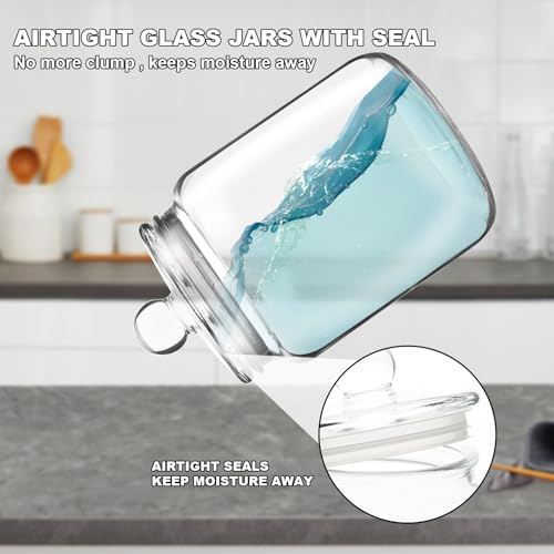 Glass Jars 2 x 1.9L with 24 Labels