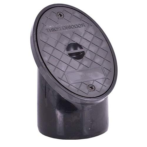 Black Half 112mm Round Plastic UPVC Guttering 68mm Downpipes Rainwater Fittings (Rodding Eye)
