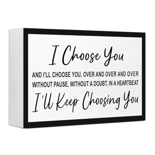 I Choose You Wooden Box Sign,Sweet Home Wood Block Sign
