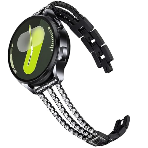 Bracelet acier 20mm luxe avec cristaux de remplacement pour Galaxy Watch 6