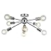 VINLUZ 8-Light Sputnik Light Chrome Pendant Lights Modern Chandelier Lighting Kitchen Bathroom Dining Room Bed Room Hallway