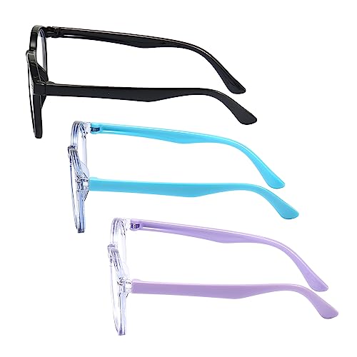 Image of Kids Blue Light Blocking Glasses 3 Pack Kids Computer Reading Blue Light Blocking Glasses for Boys Girls Age 3-11