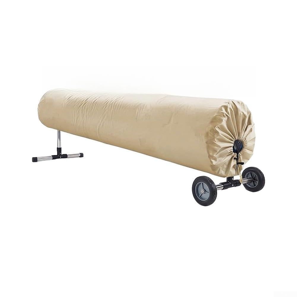 Copertura Protettiva Telo per solare Piscina 610x96cm Impermeabile(beige610*96cm) | Impermeabile, anti-UV, protegge da pioggia e per sole, 610x96cm, tessuto per robusto 210D Oxford