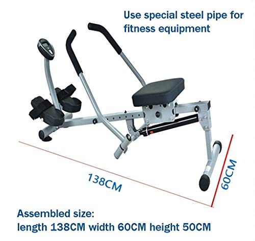 Image of Foldable Rowing Machines Rowing Machine for House Use Foldable 12 Level Adjustable Resistance Double Paddle Hydraulic Rowing Trainer Silent Small Fitness Equipment