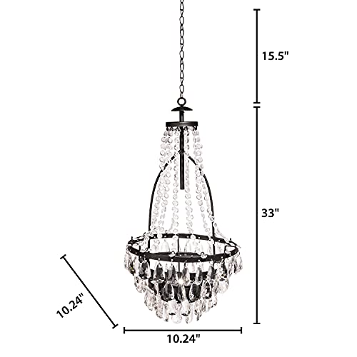 Garden Meadow 71133 33Inh Solar Metal Chandelier Spring 10.24Inl X 10.24Inw X 32.79Inh Clear #TOP1