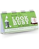 Boxer Gifts Funny Coworker Gifts - How To Look Busy At Work Flipbook - Fun Desk Decor Sign - Gag White Elephant Gift For Coworkers & Boss